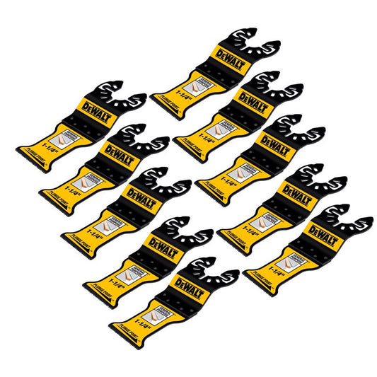 DEWALT 1-1/4 in. W Bi-Metal PlungePoint Oscillating Blade Set 10 pk