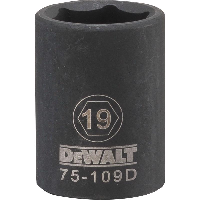 DeWalt Directtorque 19 mm X 1/2 in. drive Metric 6 Point Impact Socket 1 pc