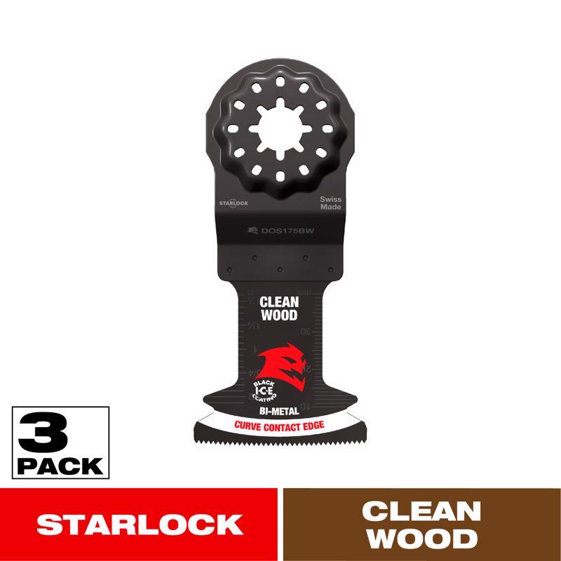 Diablo Demo Demon 1-3/4 in. W Bi-Metal Starlock Curved Oscillating Blade 3 pk