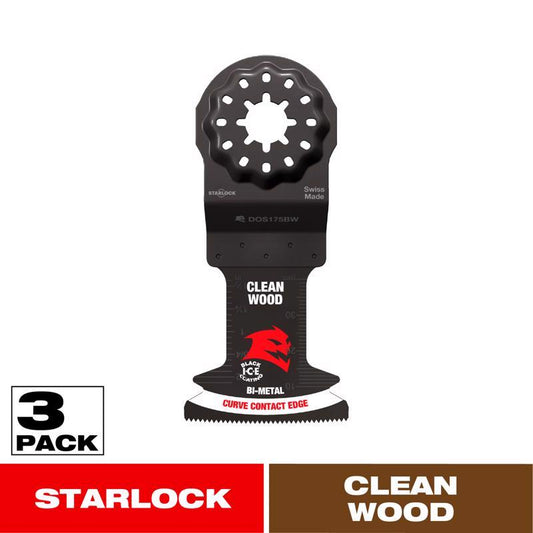 Diablo Demo Demon 1-3/4 in. W Bi-Metal Starlock Curved Oscillating Blade 3 pk