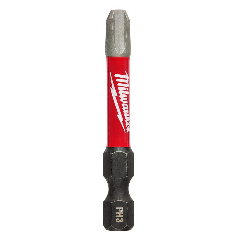 Milwaukee Shockwave Phillips #3 X 2 in. L Power Bit Alloy Steel 1 pc
