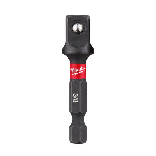 Milwaukee Shockwave Hex/Square 3/8 in. X 2 in. L Socket Adapter Heat-Treated Steel 1 pk