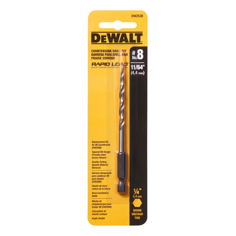 DEWALT #8 Sizes X 11/64 in. D Steel Replacement Countersink Bit 1 pc