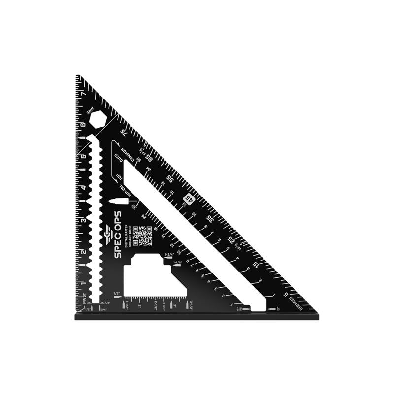 Spec Ops 1.18 in. L X 7.5 in. H Anodized Aluminum Rafter Square