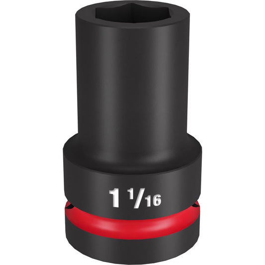 Milwaukee 1-1/16 in. X 1 in. drive SAE 6 Point Deep Impact Socket 1 pc
