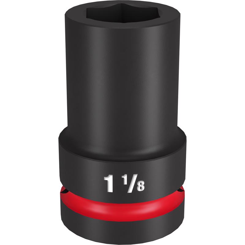 Milwaukee 1-1/8 in. X 1 in. drive SAE 6 Point Deep Impact Socket 1 pc