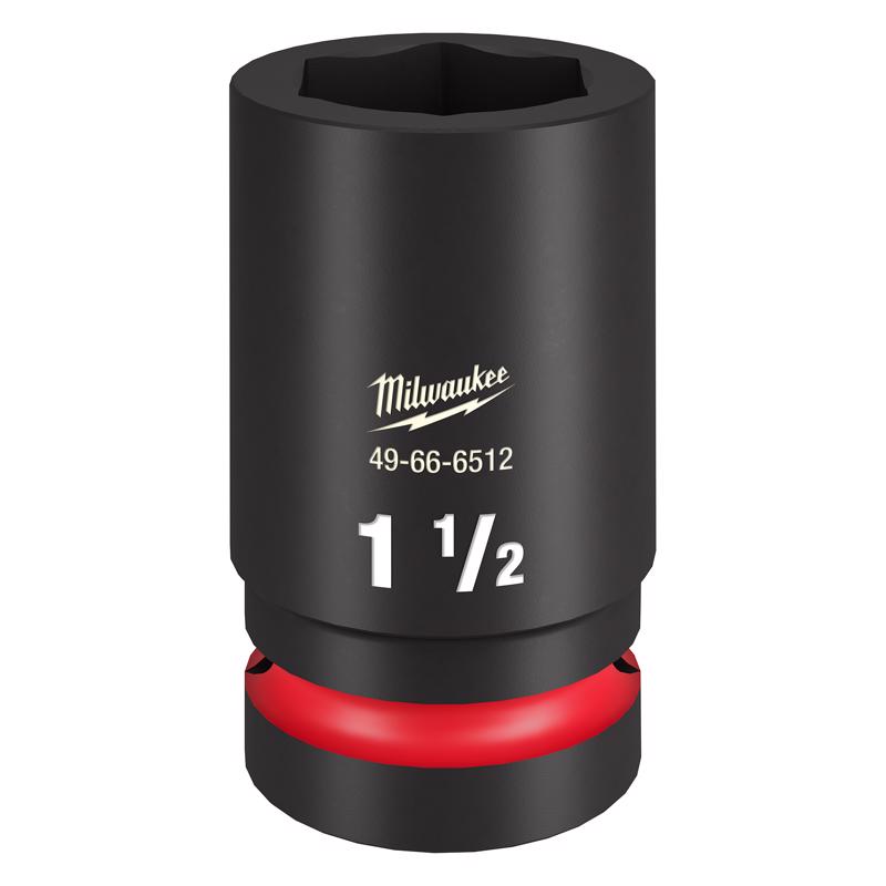 Milwaukee 1-1/2 in. X 1 in. drive SAE 6 Point Deep Impact Socket 1 pc