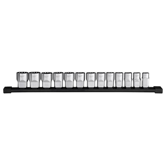 Milwaukee 1/2 in. drive Metric 12 Point Socket Set 13 pc