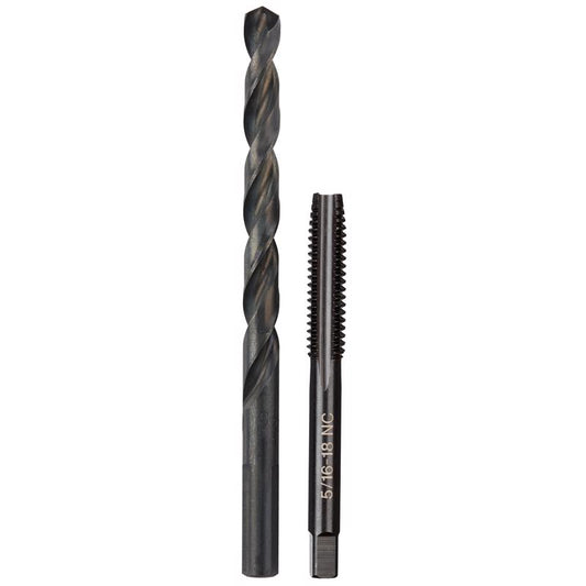 Milwaukee SAE 5/16-18 NC Straight Flute Plug Tap & F Drill Bit