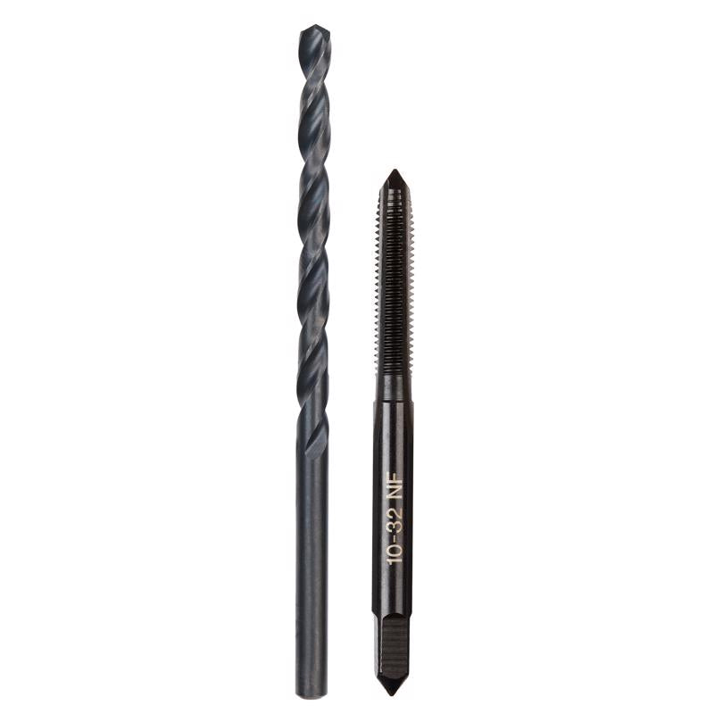 Milwaukee SAE 10-32 NF Straight Flute Plug Tap & #21 Drill Bit