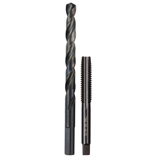 Milwaukee SAE 3/8-16 NC Straight Flute Plug Tap & 5/16' Drill Bit