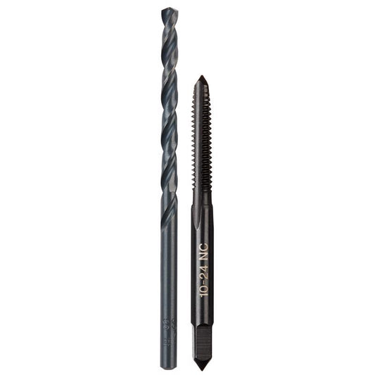 Milwaukee SAE 10-24 NC Straight Flute Plug Tap & #25 Drill Bit