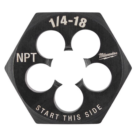 Milwaukee SAE 1/4-18 NPT 1-7/16' Hex Threading Die