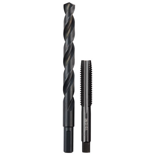 Milwaukee SAE 1/2-13 NC Straight Flute Plug Tap & 27/64' Drill Bit