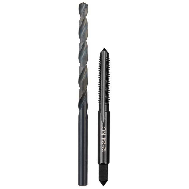 Milwaukee SAE 12-24 NC Straight Flute Plug Tap & #16 Drill Bit