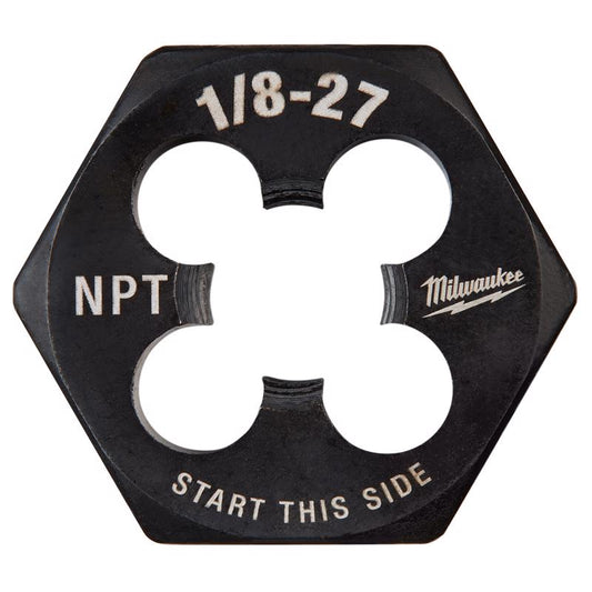Milwaukee SAE 1/8-27 NPT 1' Hex Threading Die