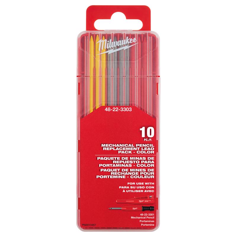 Milwaukee 5.625 in. L Pencil Replacement Leads Assorted 10 pc