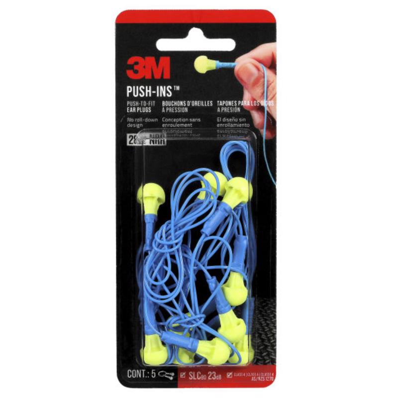 3M 28 dB Foam Banded Ear Plugs Blue