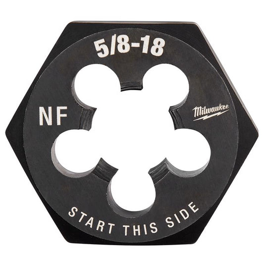 Milwaukee SAE 5/8-18 NF 1-7/16' Hex Threading Die