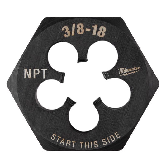 Milwaukee SAE 3/8-18 NPT in. 2-1/6' Hex Threading Die