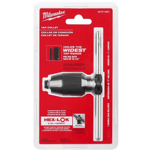 Milwaukee 1/4 1/2 in. For Taps Up To 1/2' & T-Handle Tap Collet