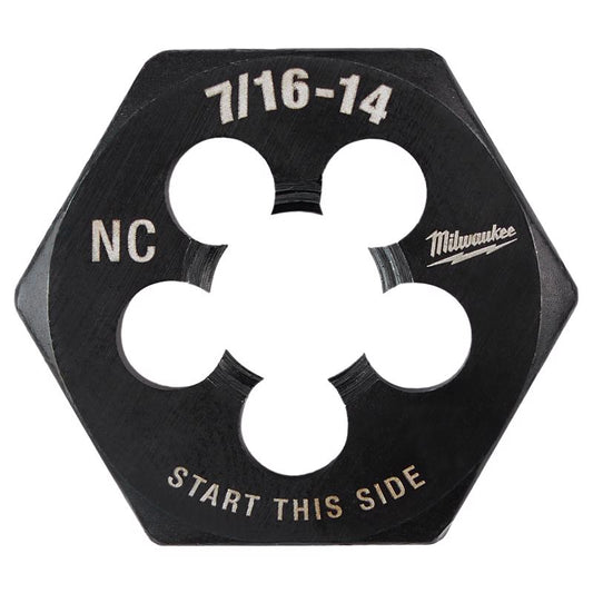 Milwaukee SAE 7/16-14 NC 1' Hex Threading Die