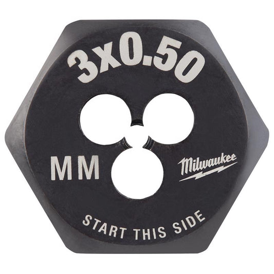 Milwaukee Metric M3x0.5 mm 1' Hex Threading Die