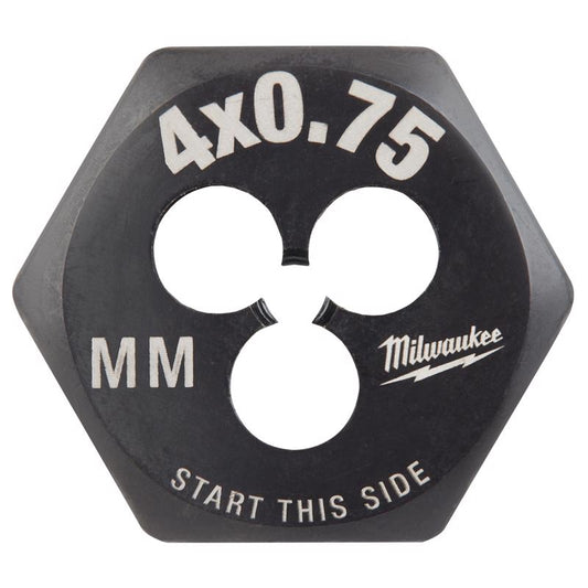 Milwaukee Metric M4x0.75 mm 1' Hex Threading Die