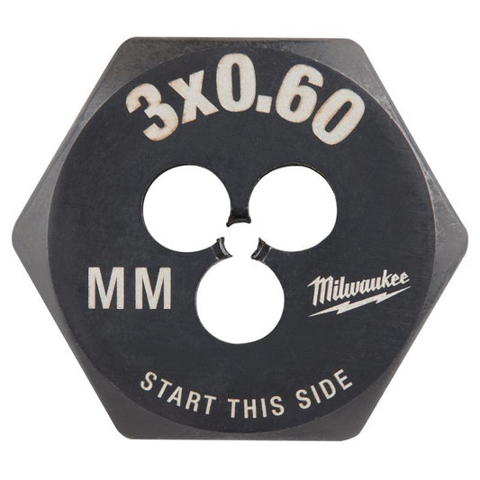 Milwaukee Metric M3x0.6 mm 1' Hex Threading Die