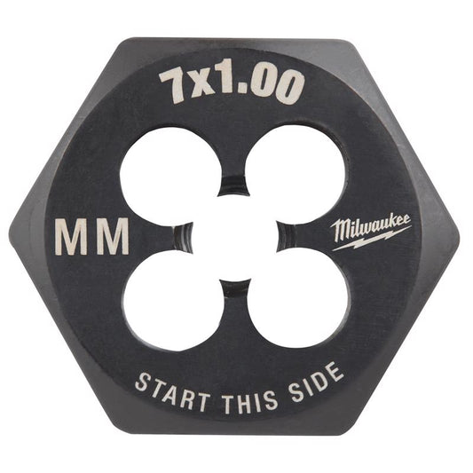 Milwaukee Metric M7x1.0 mm 1' Hex Threading Die