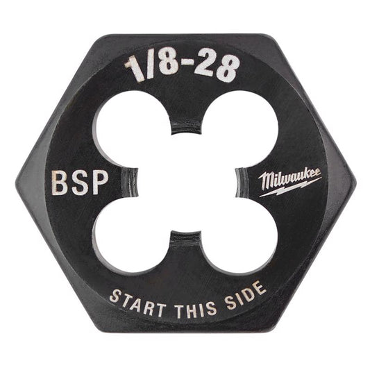 Milwaukee SAE 1/8-28 BSP 1' Hex Threading Die