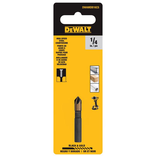 DEWALT 1/4 in. High Speed Steel Countersink Bit 1 pc