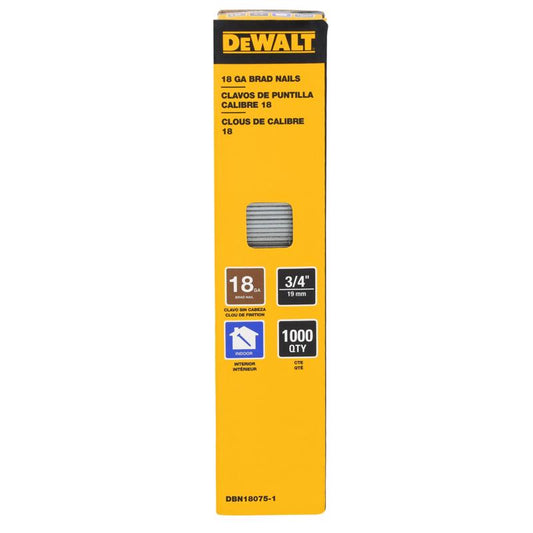 DeWalt 3/4 in. L X 18 Ga. Straight Strip Coated Brad Nails 1 pk