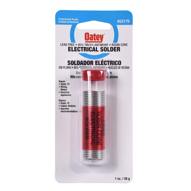 Oatey 1 oz Lead-Free Rosin Core Solder Wire Tin/Antimony 95/5 1 pc