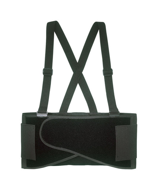 CLC 46 in to 56 in. Elastic Support Belt with Suspenders Back Support Belt Black XL 1 pc
