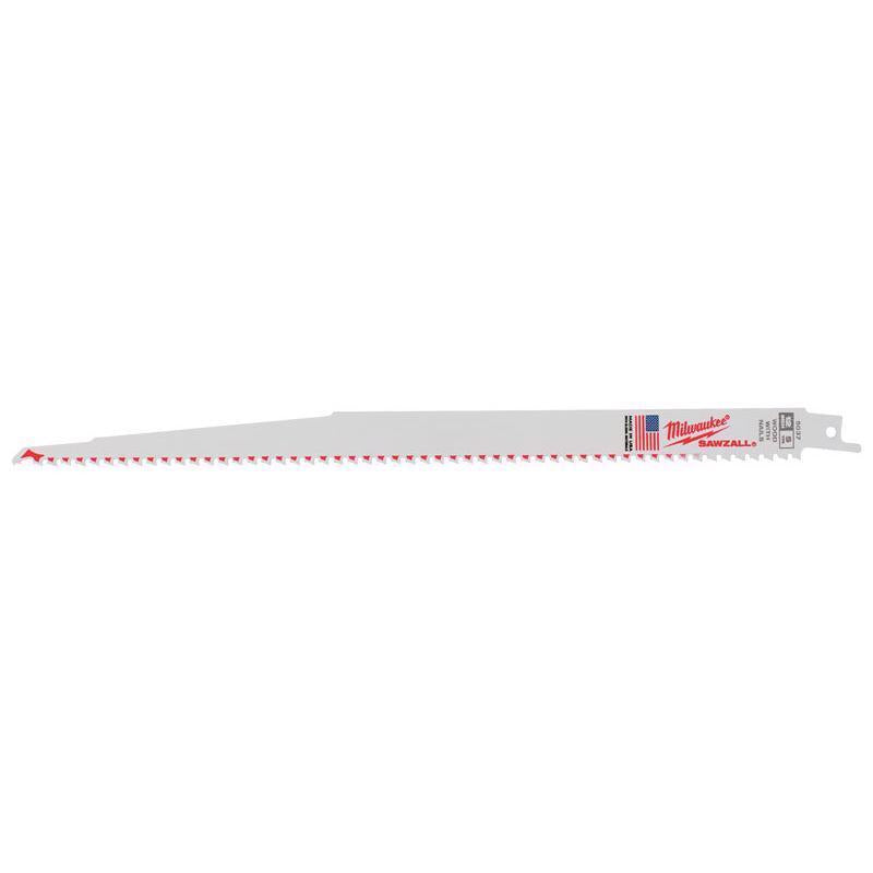 Milwaukee Sawzall 12 in. Bi-Metal Thin Kerf Reciprocating Saw Blade 5 TPI 5 pk