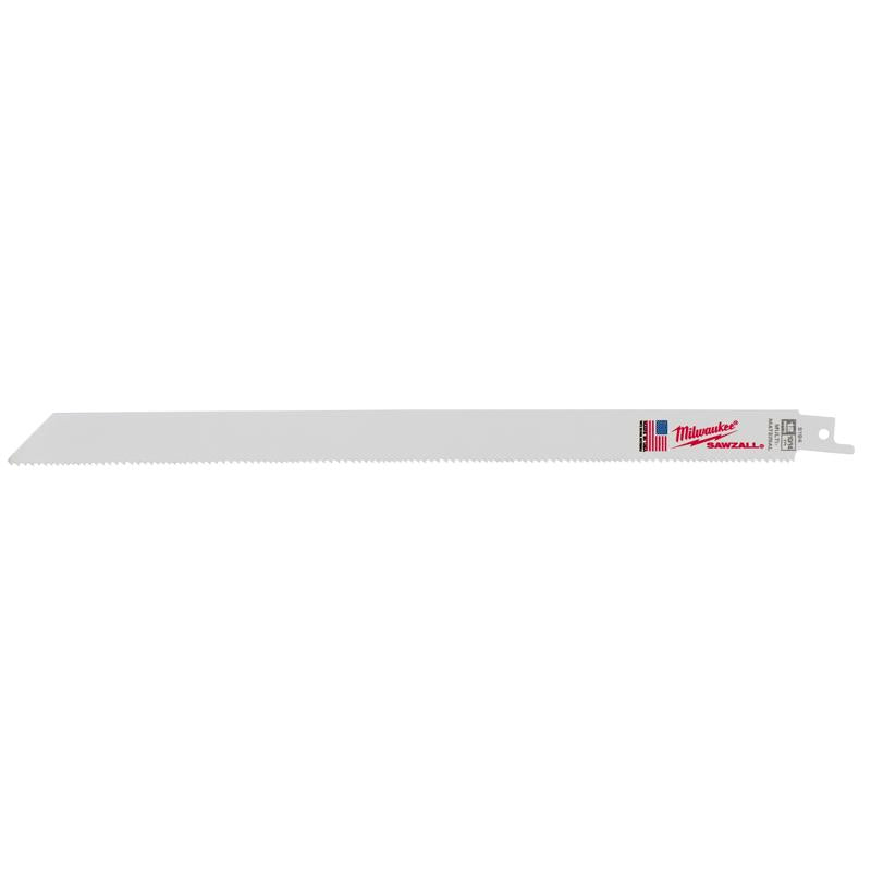 Milwaukee Sawzall 12 in. Bi-Metal Thin Kerf Reciprocating Saw Blade 10/14 TPI 5 pk