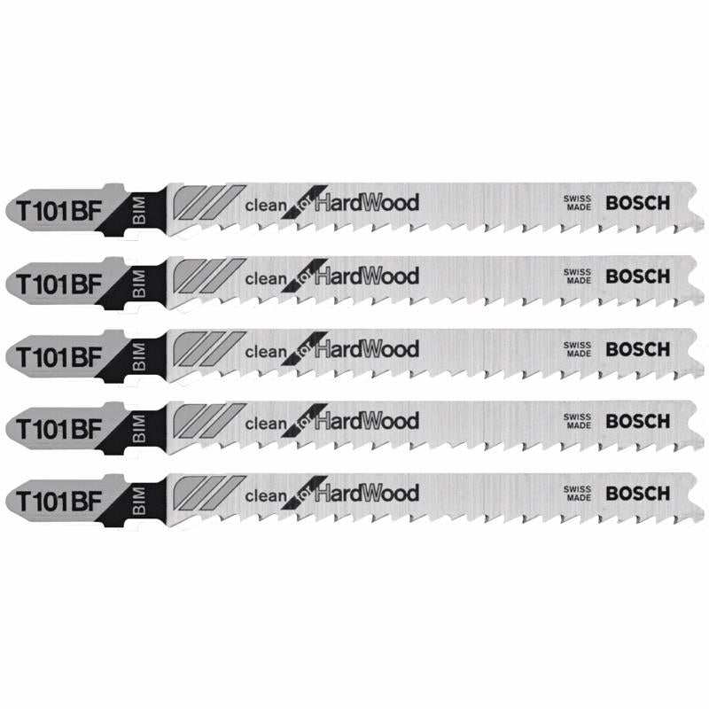 Bosch 4 in. Bi-Metal T-Shank Jig Saw Blade 10 TPI 5 pk