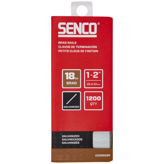 Senco 1 in. L X 18 Ga. Straight Strip Galvanized Brad Nails 1,200 pk