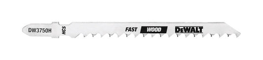DEWALT 4 in. High Carbon Steel T-Shank Jig Saw Blade 6 TPI 5 pk