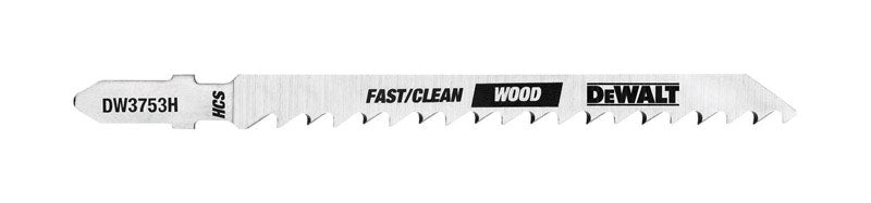 DEWALT 4 in. High Carbon Steel T-Shank Jig Saw Blade 6 TPI 5 pk