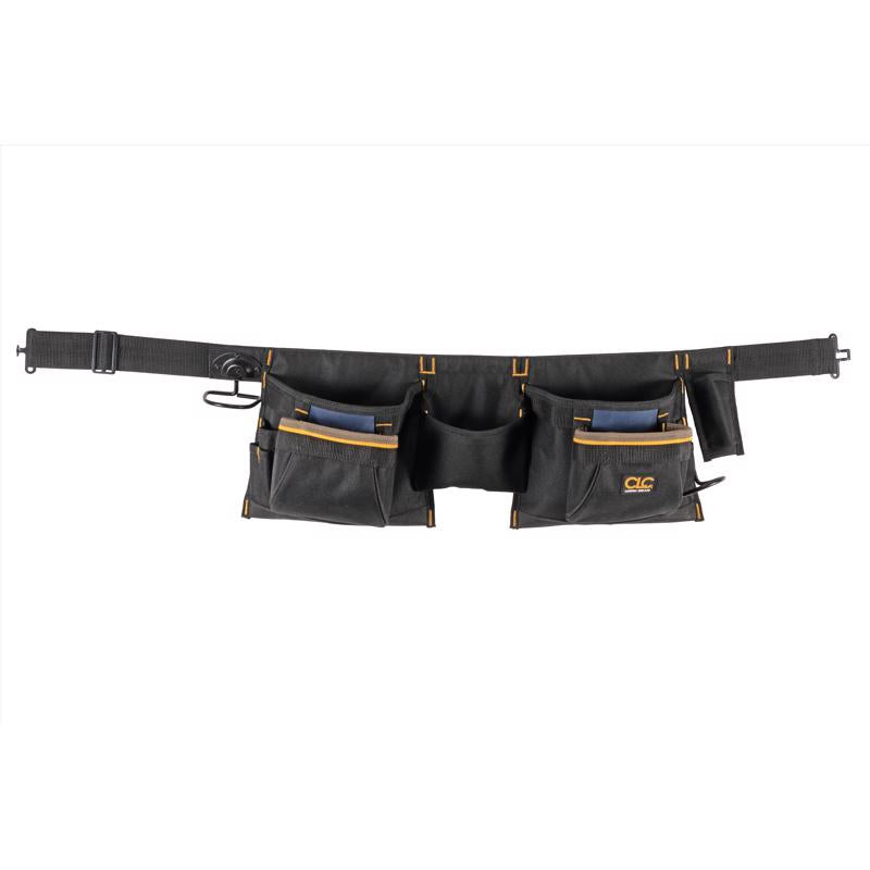 CLC Heavy Duty 12 pocket Nylon Apron Black/Brown 1 pk