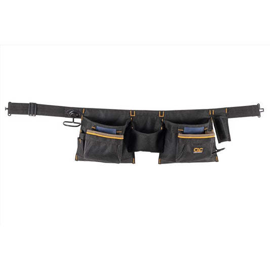 CLC Heavy Duty 12 pocket Nylon Apron Black/Brown 1 pk