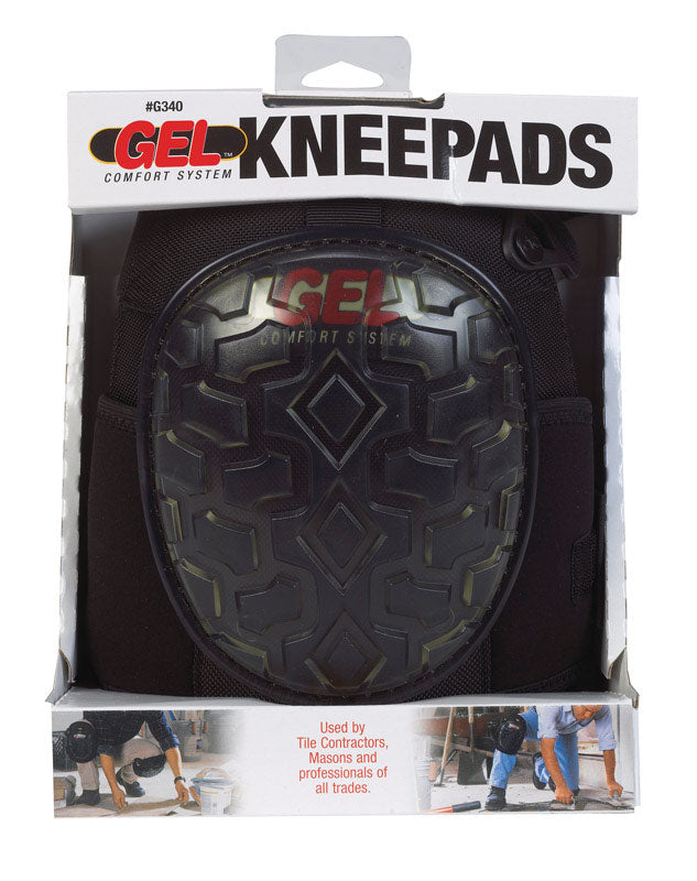 CLC 8.2 in. L X 8 in. W Gel Knee Pads Black