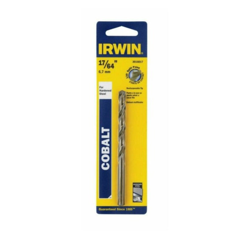IRWIN 17/64 in. X 4-1/8 in. L Cobalt Alloy Steel Drill Bit Straight Shank 1 pc