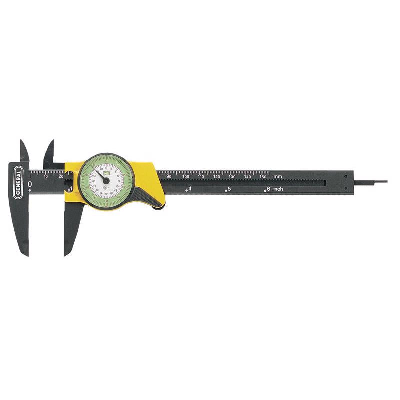 General 6 in. L X 3-1/4 in. W Dial Caliper 1 pc