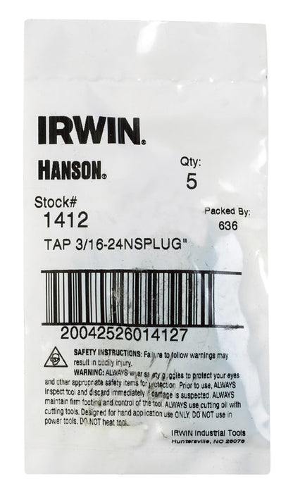 Irwin Hanson SAE 3/16 in. Fraction Tap