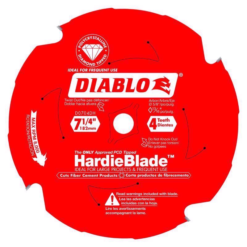 Diablo HardieBlade 7-1/4 in. D TiCo Hi-Density Carbide Fiber Cement Blade 1 pk