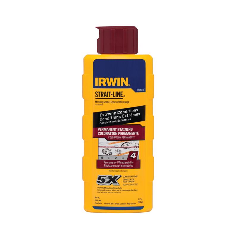 Irwin Strait-Line 8 oz Permanent Marking Chalk Crimson Red 1 pk