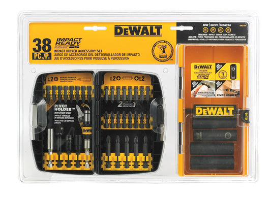 DeWalt Impact Ready Assorted in. Screwdriver Bit Set Black Oxide 38 pc